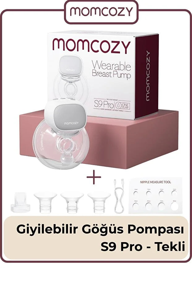 Momcozy S9 Pro Taşınabilir Göğüs Pompası (Gri)