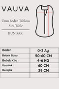 VAUVA Yenidoğan Şapkalı Kundak — Çift Taraf Fermuarlı %100 Pamuk